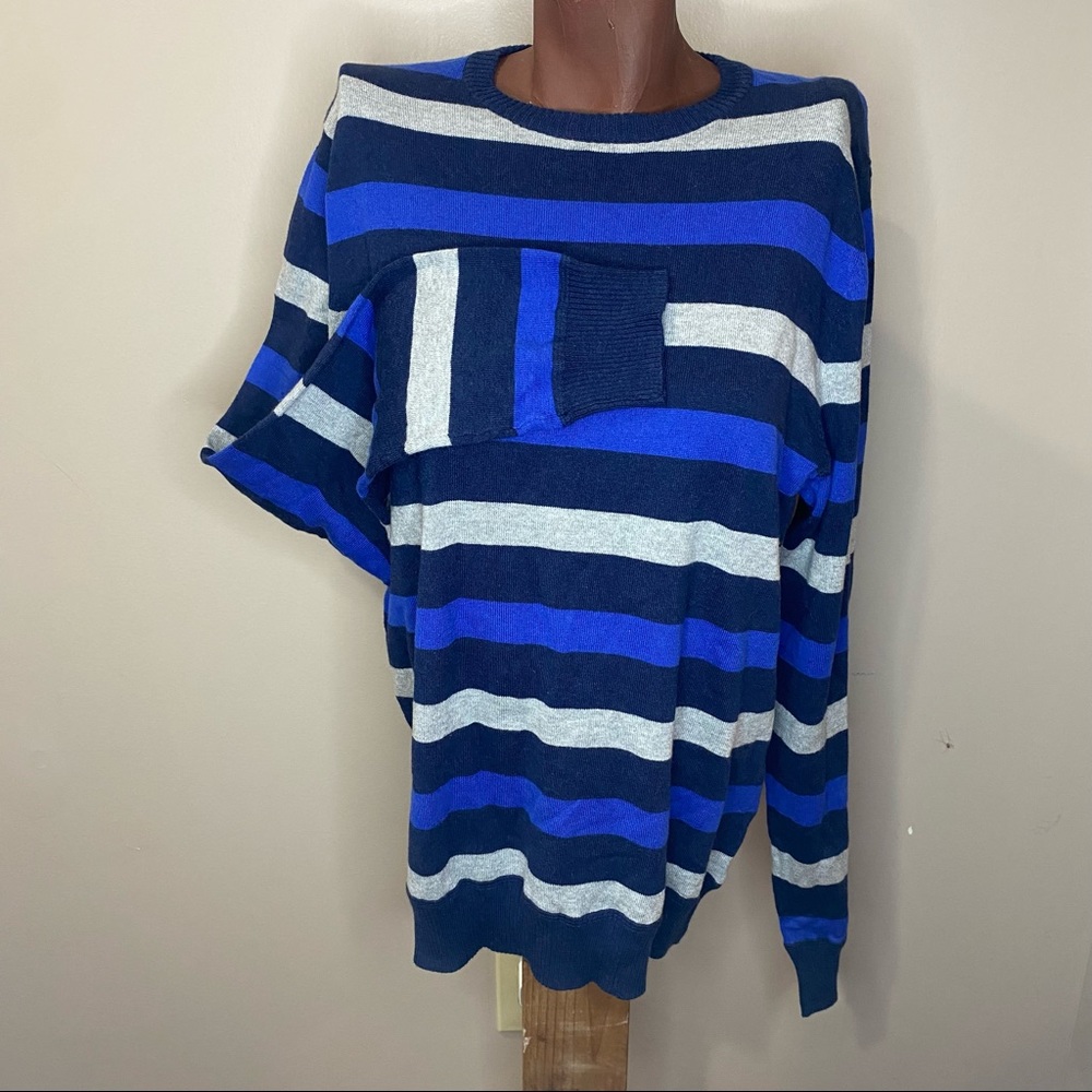 Sonoma dark blue striped sweater in Small NWT